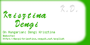 krisztina dengi business card